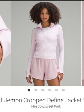 Lululemon Cropped Define Jacket Meadowsweet Pink Sz 12